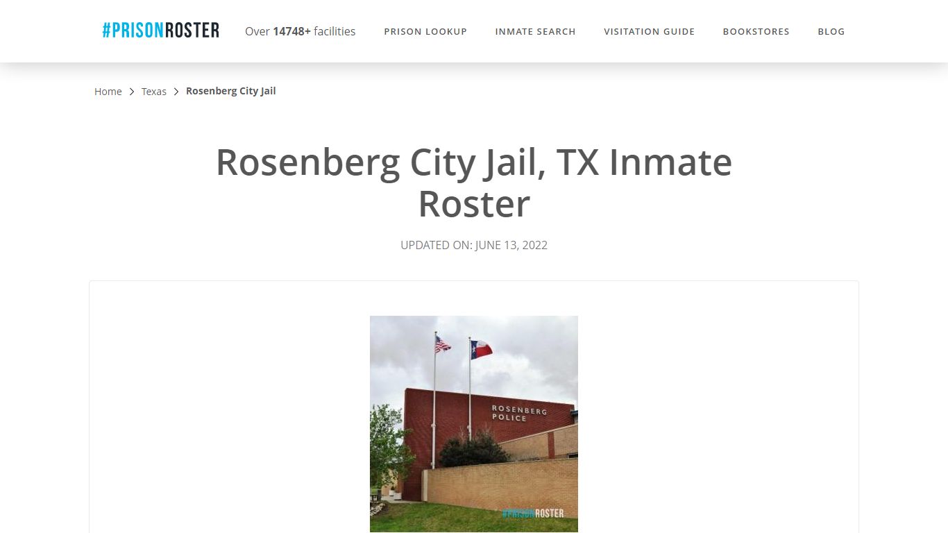 Rosenberg City Jail, TX Inmate Roster